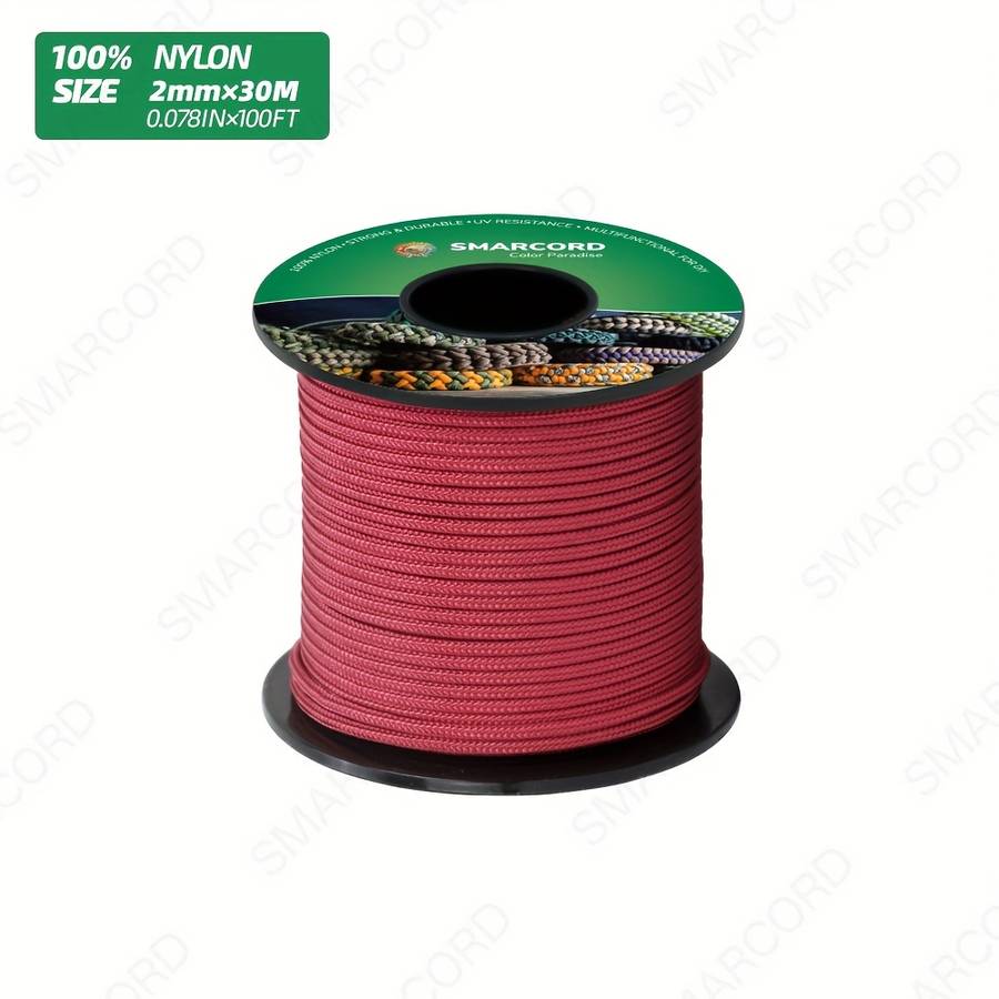 2mm Type I Nylon Rope 1 Core 100ft Diy Projects Bracelet All Purpose Rope Tent