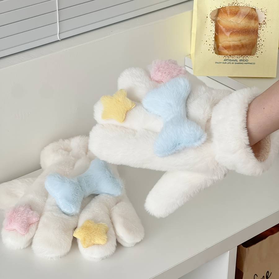 Gloves Color White Modelfive-Finger Bone Gloves