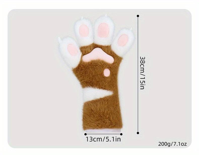 Winter Gloves Color Brown And White