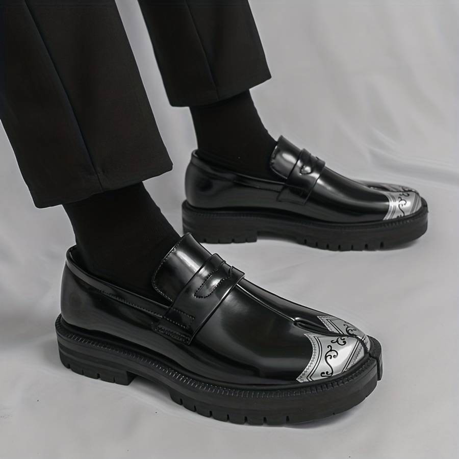 Mens Leather Shoes Color Black Sizeuk 5.5