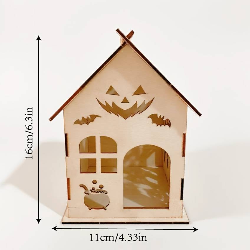 Building Toy Architectural Model Toy Set Items Holiday Hollow Out Diy Wooden House