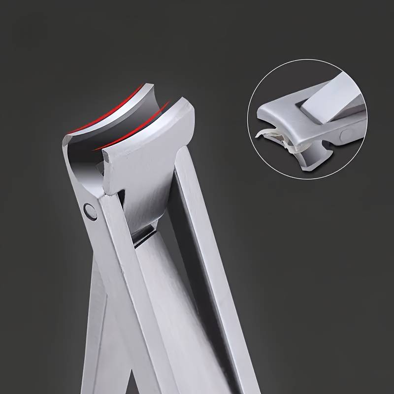 1pc Compact Stainless Steel Nail Clippers With A Foldable Design And Built-in Nail File For Con