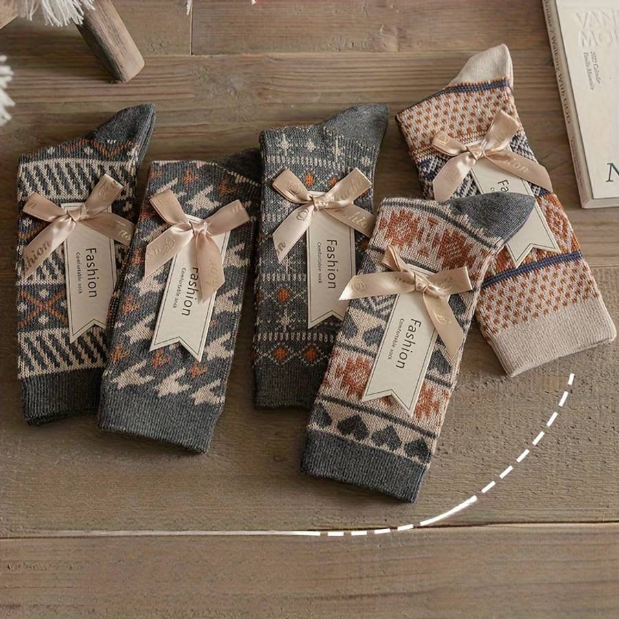 Women S Socks Color 5 Pairs Of Gray Size Onesize