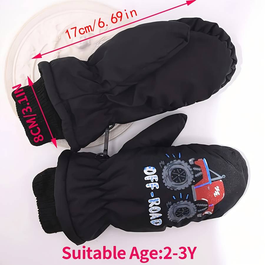 Winter Gloves Color Pink Snowman To Large Size 4 To 6Y