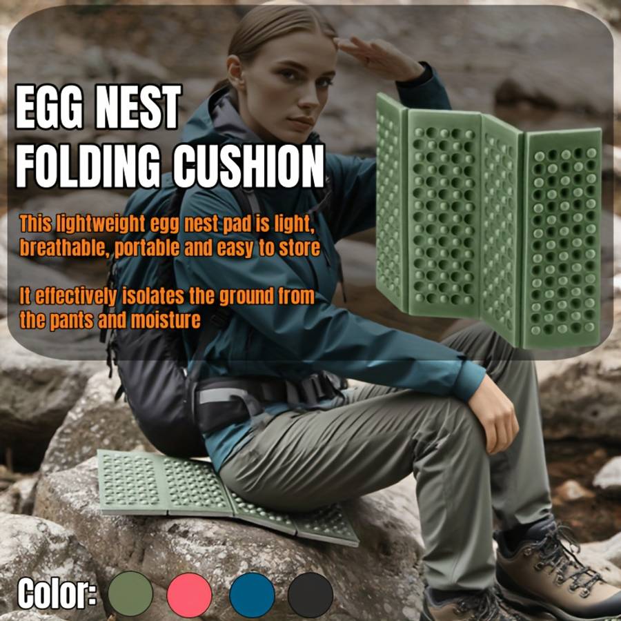 Portable Ergonomic Durable Thick 4 Fold Seat Cushion Outdoor Camping Seat