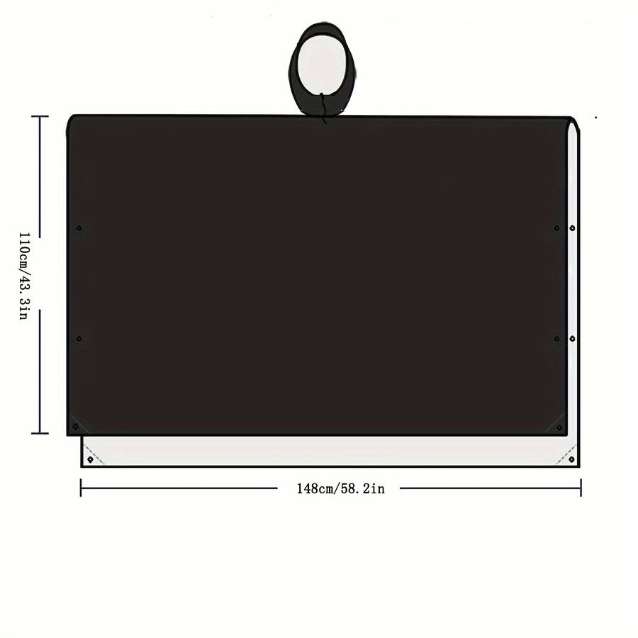 Raincoat Black 2Piece Set Storage Bag  Raincoat