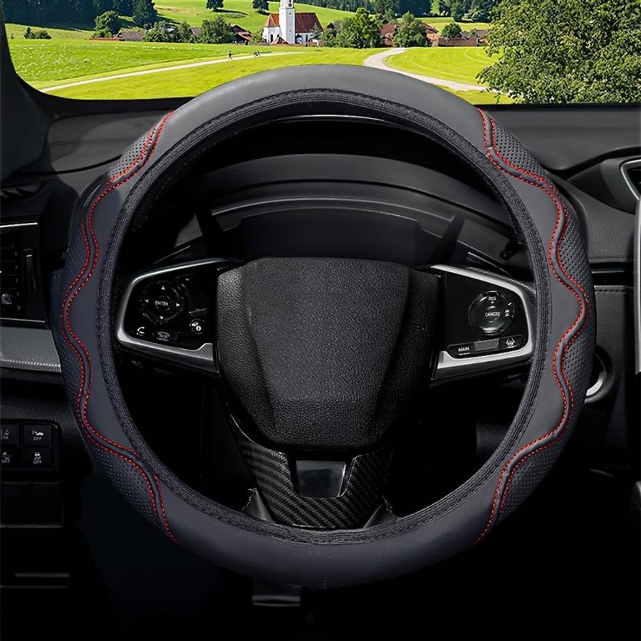 Car Steering Wheel Cover Red Quantity