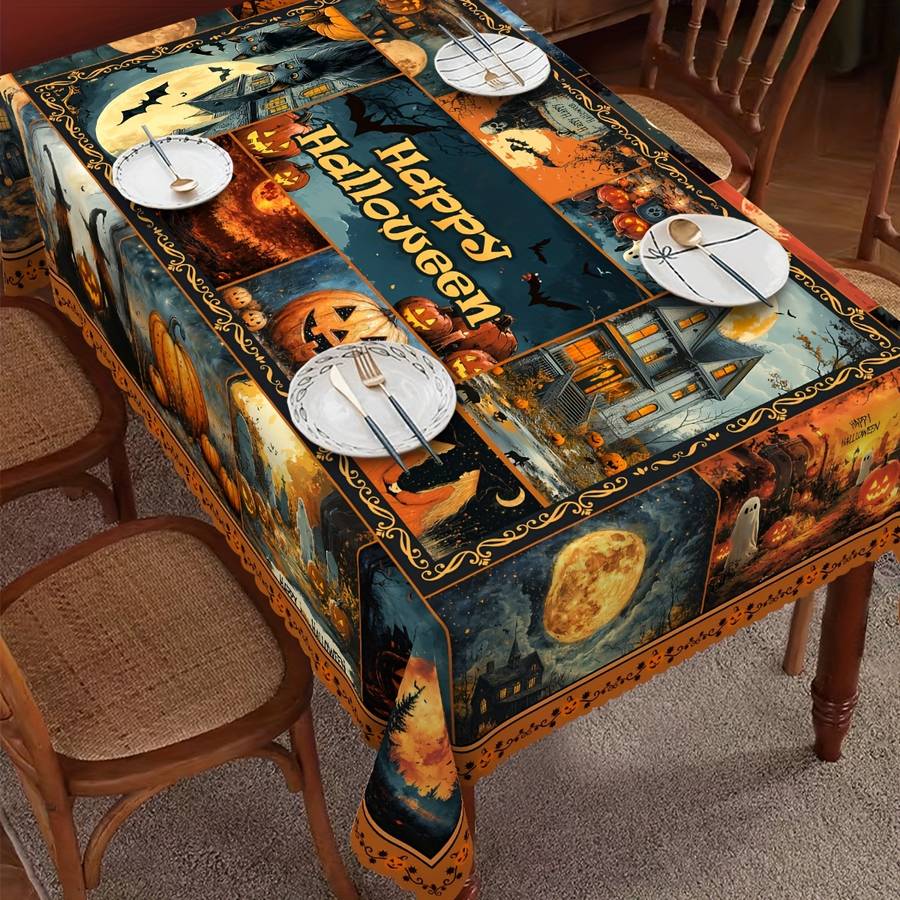 Halloween tablecloth decoration size 60X86inch 152x220cm