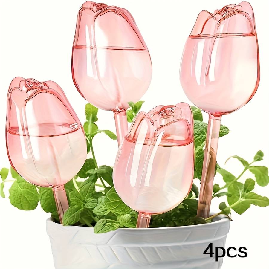 Minimalist Pack Pink Tuliplike Plant Cups User Friendly Design Garden Decoration