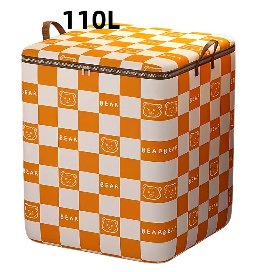 3Pcs 1 2 Gallon Plaid Fabric Organizer Blanket 1 2 3Pcs Yellow 140L 180L 110L