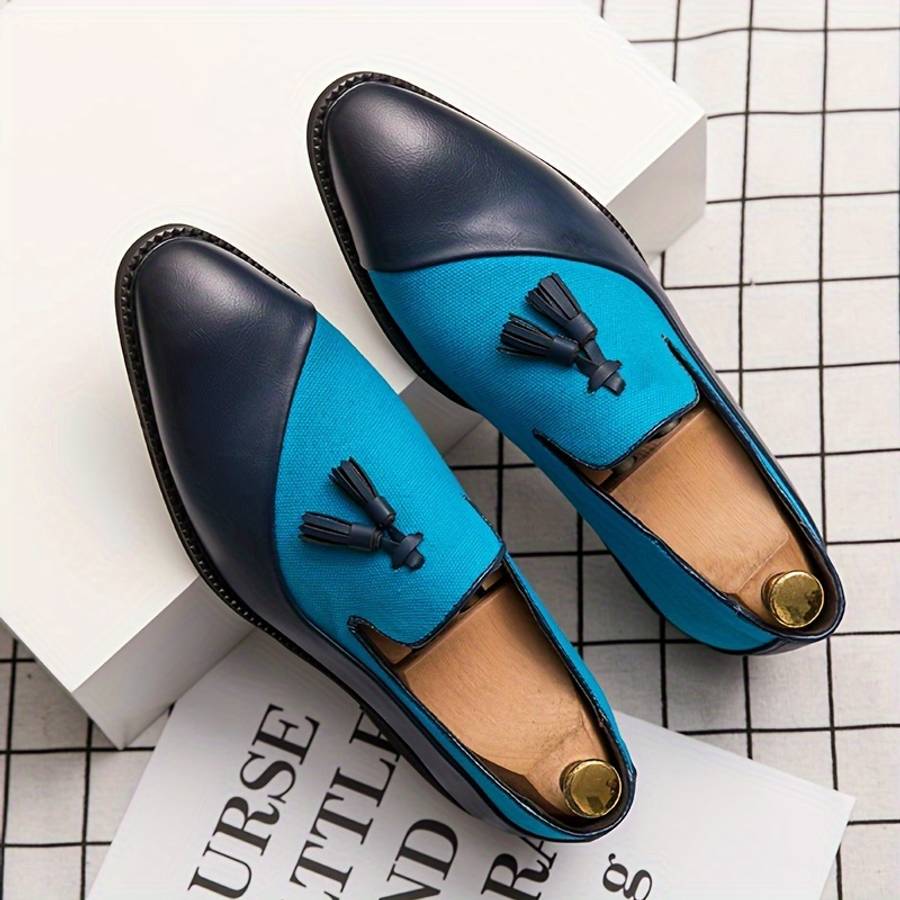 Mens Leather Shoes Color Blue Sizeuk 7