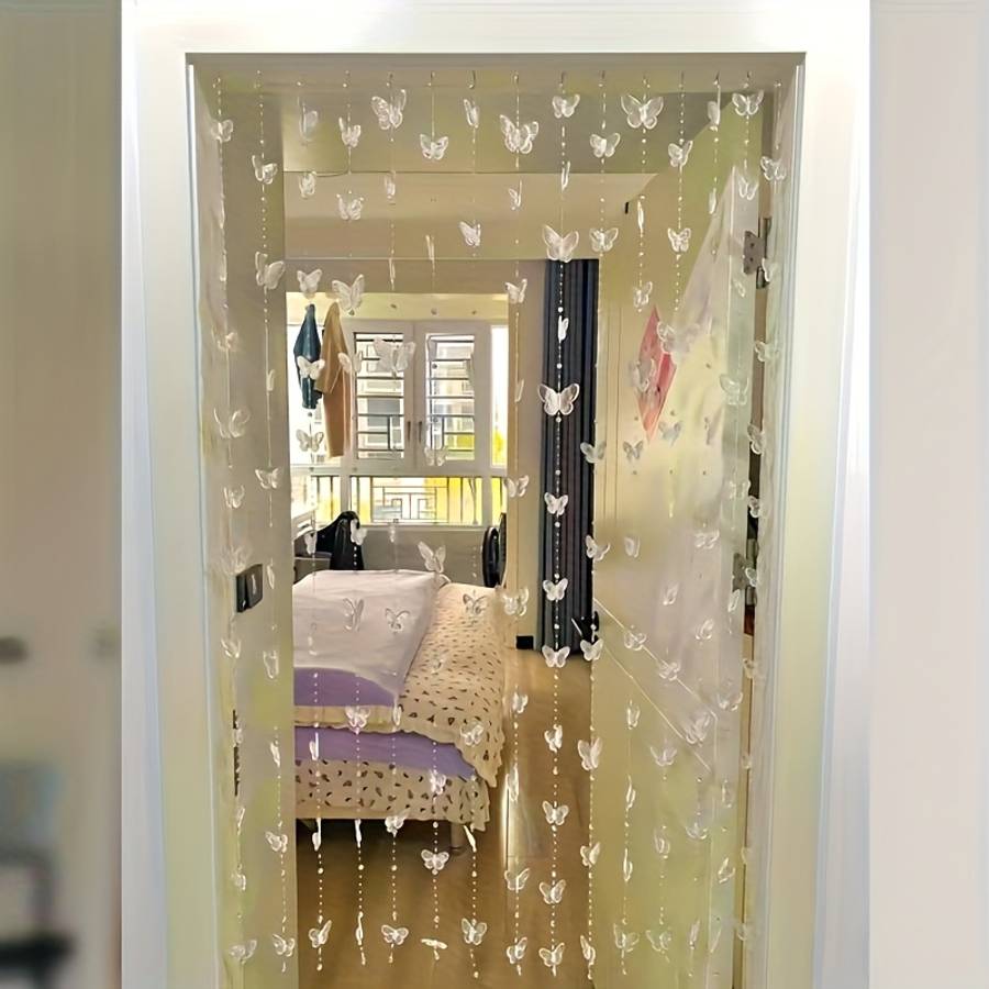 Door Curtain Items 199.9Cm Long 15 Butterflies