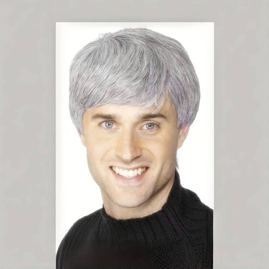 Yellow Mens Wigs Hair Length 20.32Cm