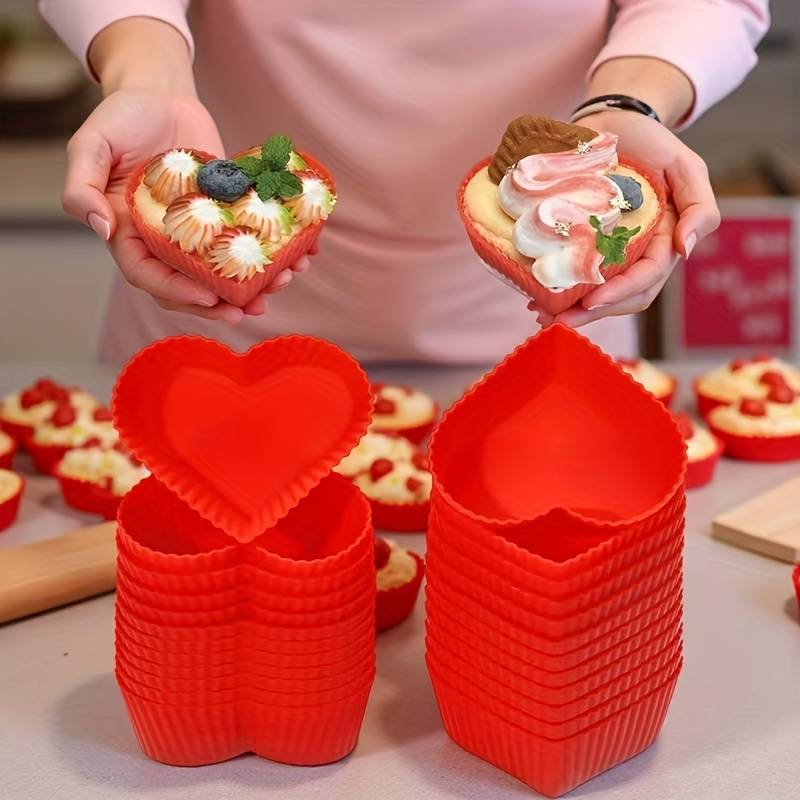 Suitable For Baking Molds Color Red Quantity 24Pcs