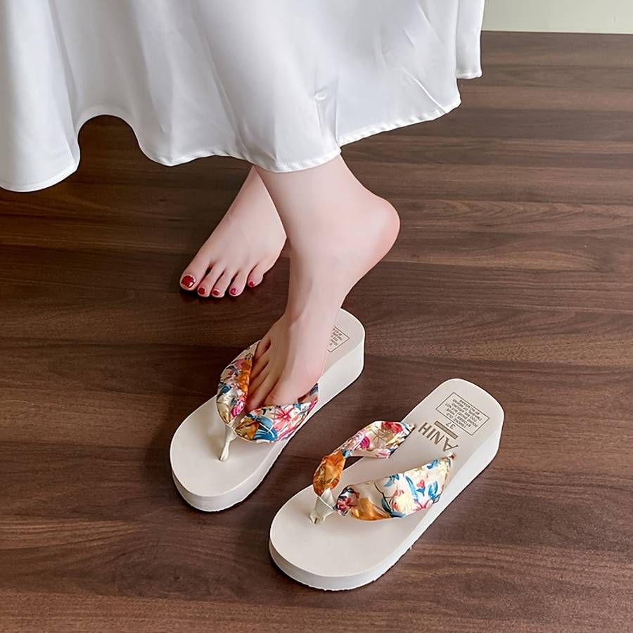 Ladies Summer Flip Flops White Uk 2