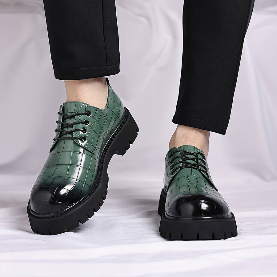 Mens Leather Shoes Color Green Sizeuk 11