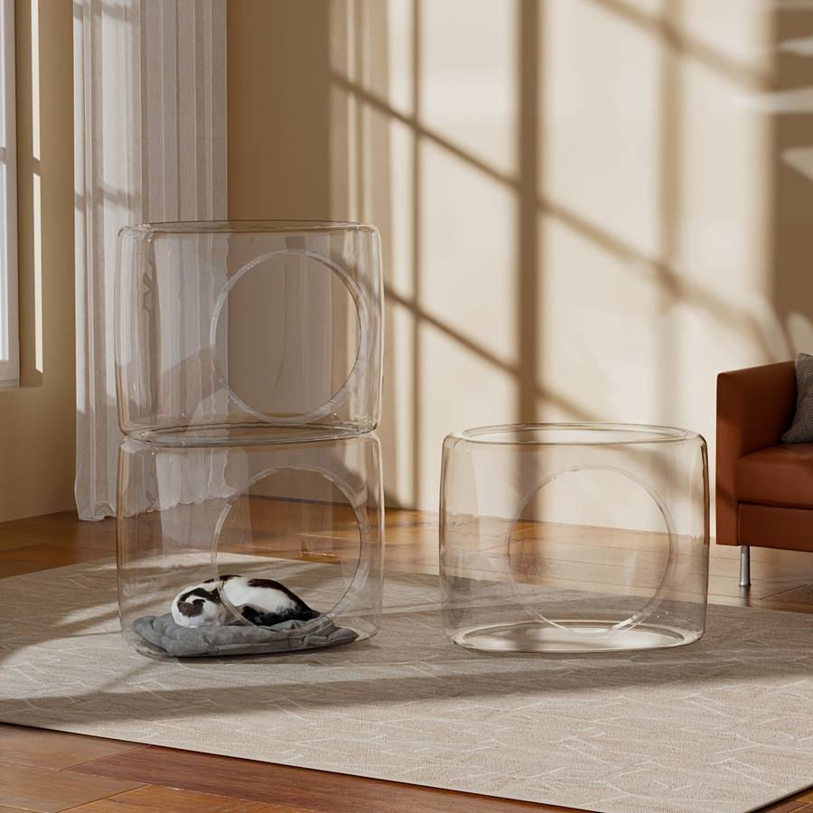 Pet Supplies Color Ornamental Transparent Cat Bed