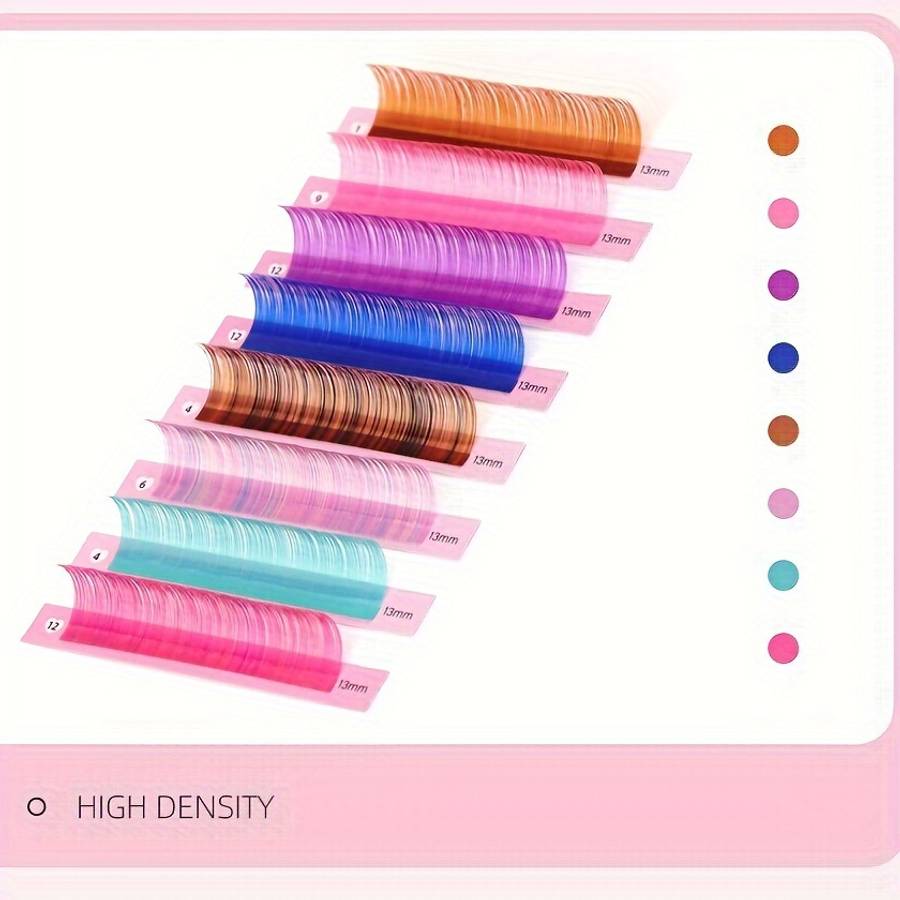 Professional Natural Volume Lash Extensions Color Brown Series Style D 14mm