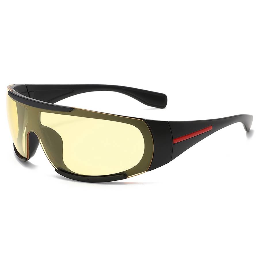 Cycling Glasses Color C5 Black Red Mirror