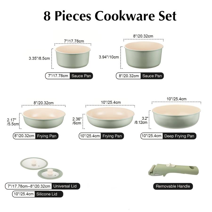 11Pcs Classic Deep Frying Pan Set