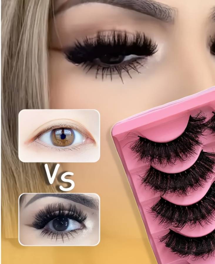 5 Pairs Natural Volume Cluster Lashes Quantity Elht 5d X8