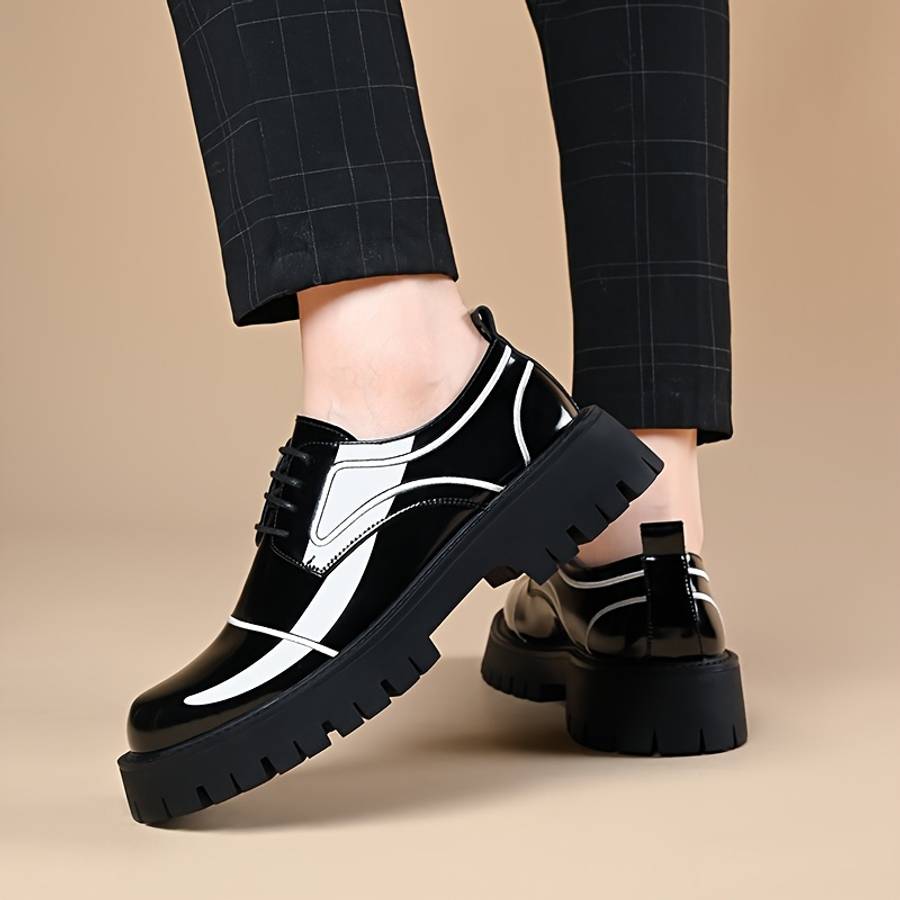 Mens Leather Shoes Color Black Sizeuk 8