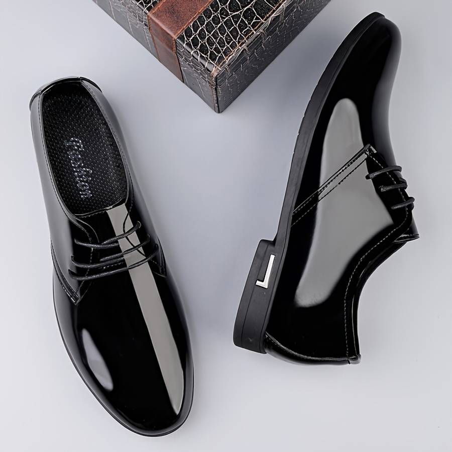 Mens Leather Shoes Color Black Surface Sizeuk 8
