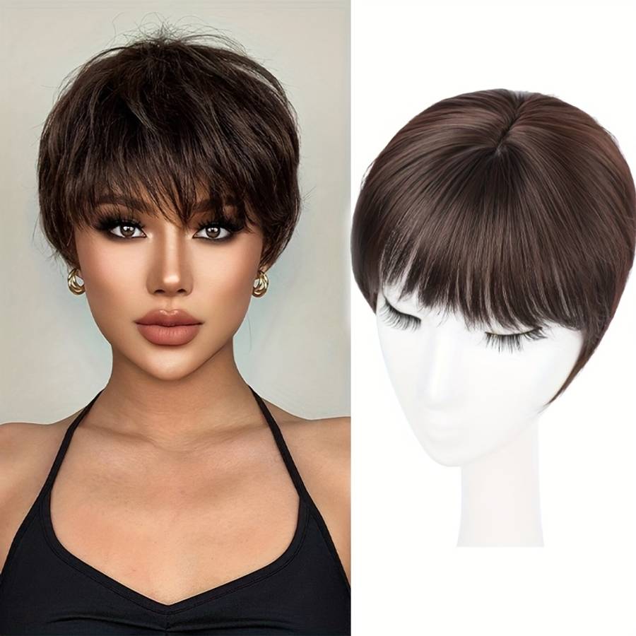 Dark Brown-1 Womens Wigs Hair Length 10.16Cm