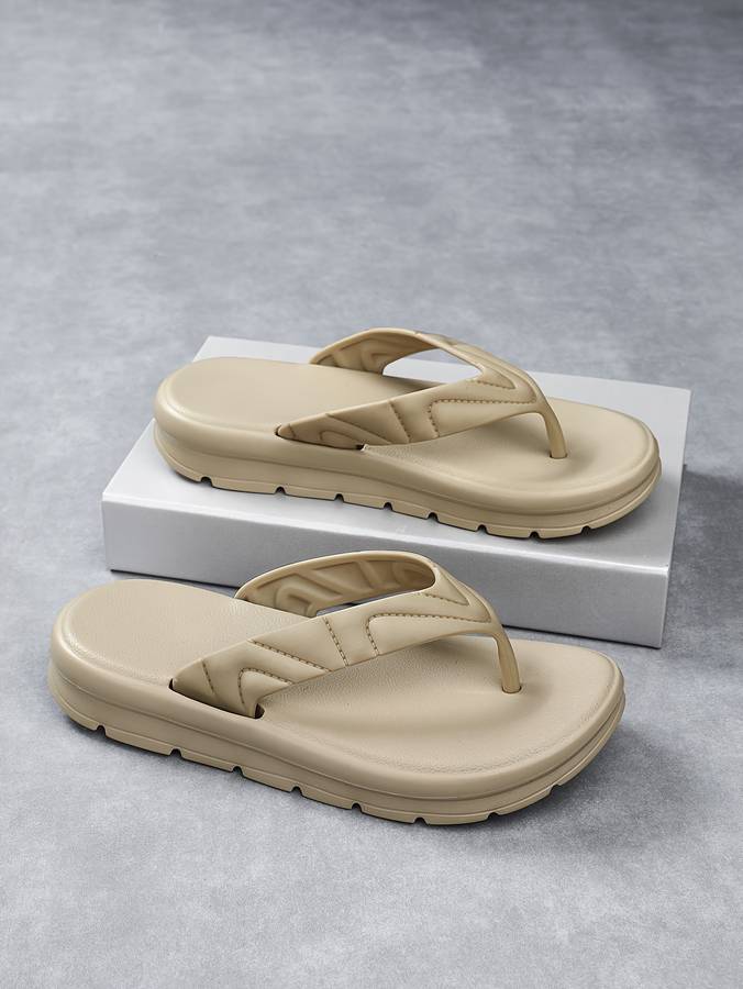 Ladies Summer Flip Flops Khaki Uk 8 Big Kid