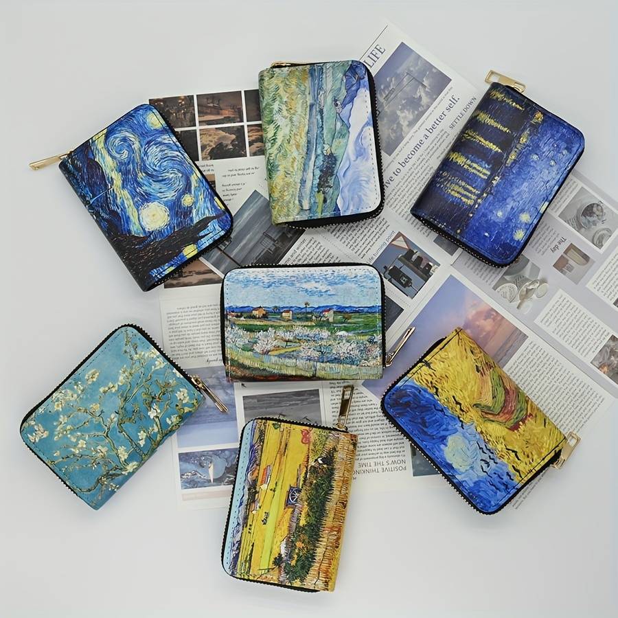 Vintage Chic Envelope Walletspacious Multi-Compartment Card Holder With Zipper Closure Dura