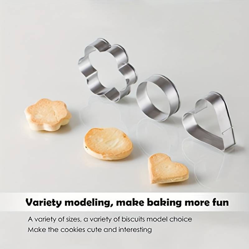 Suitable For Baking Molds Color 12Pcs Stainless Steel Cookie Cutters