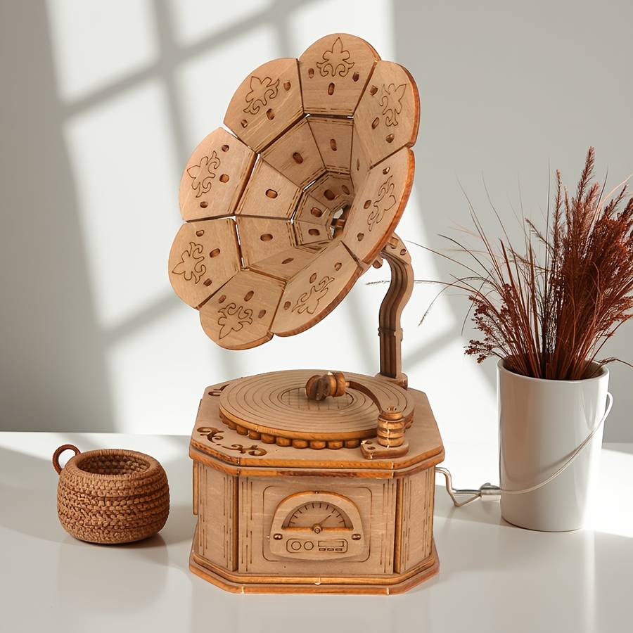 3D Puzzle Musical Instrument Model Color Brown