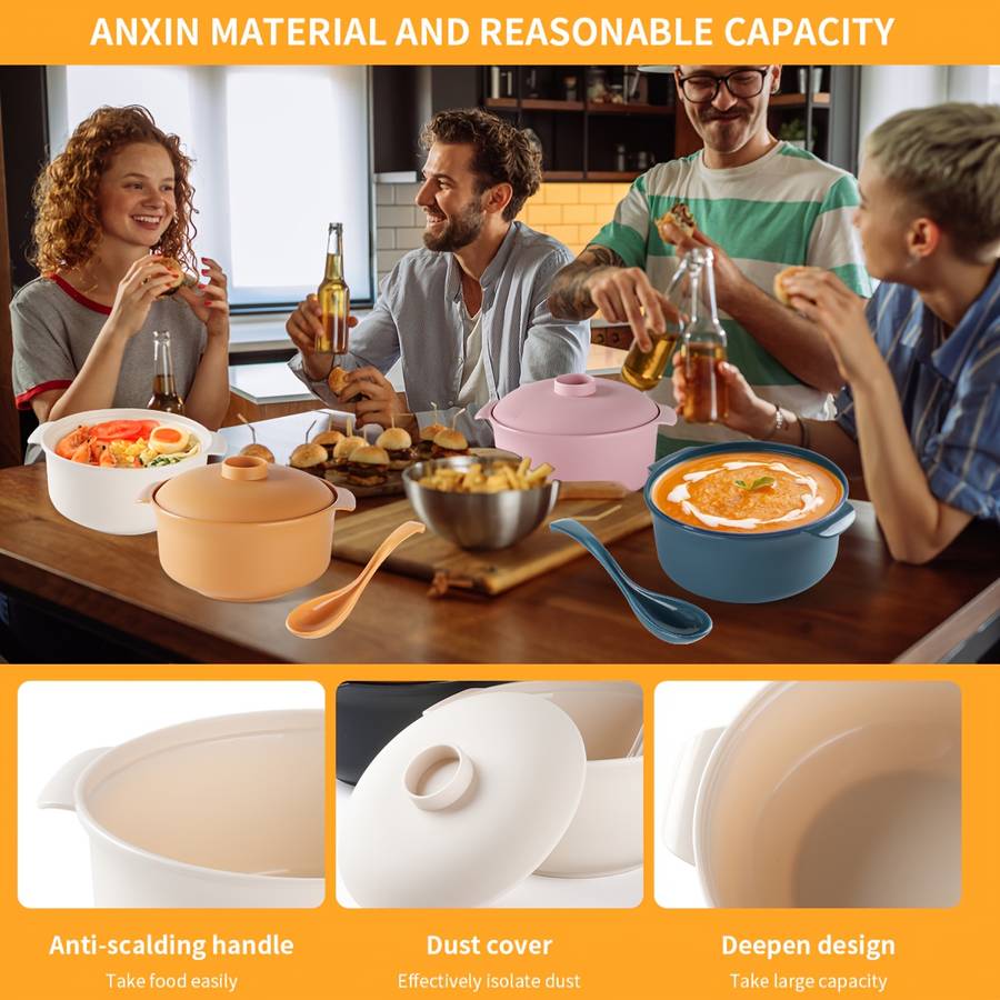 Bowl Items Light Blue 4Piece Set 2Pcs Bowl  2Pcs Spoon