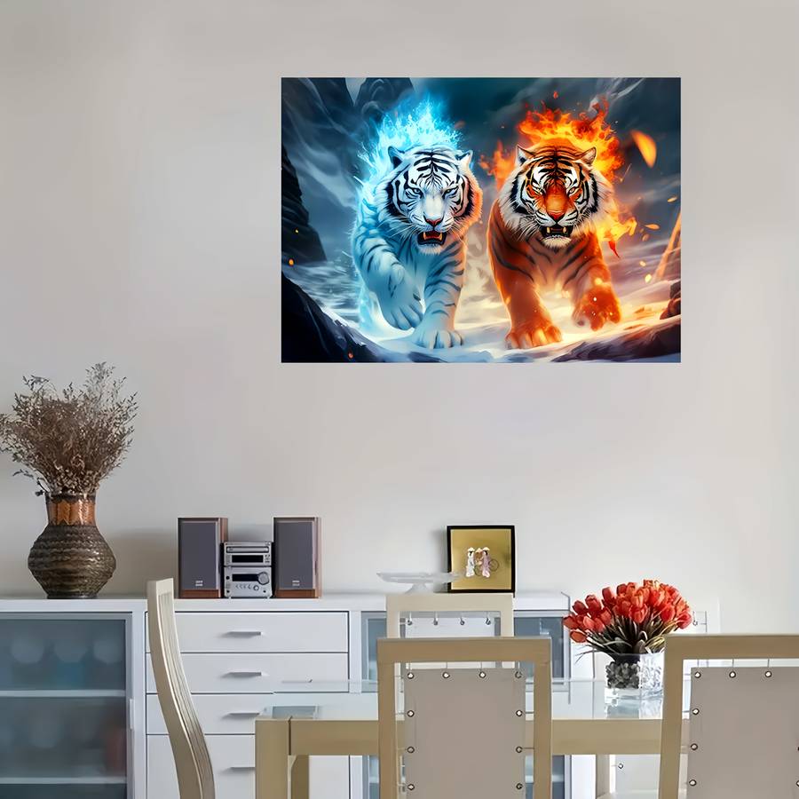 1000pcs Tiger Puzzle for Adults 50cmx70cm 19.7inx27.5in Suitable for Living Room