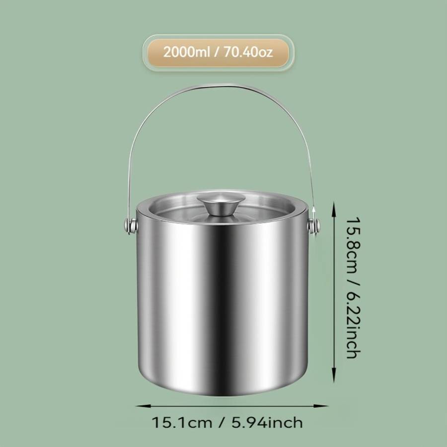 Ice Bucket Capacity 1 Piece 70.40Oz Ice Bucket