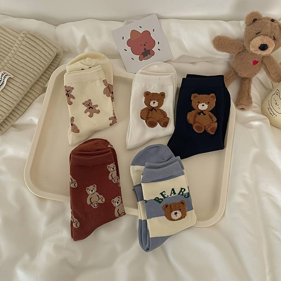 Women S Socks Color 5 Pairs Of Mixed Colors Size Onesize