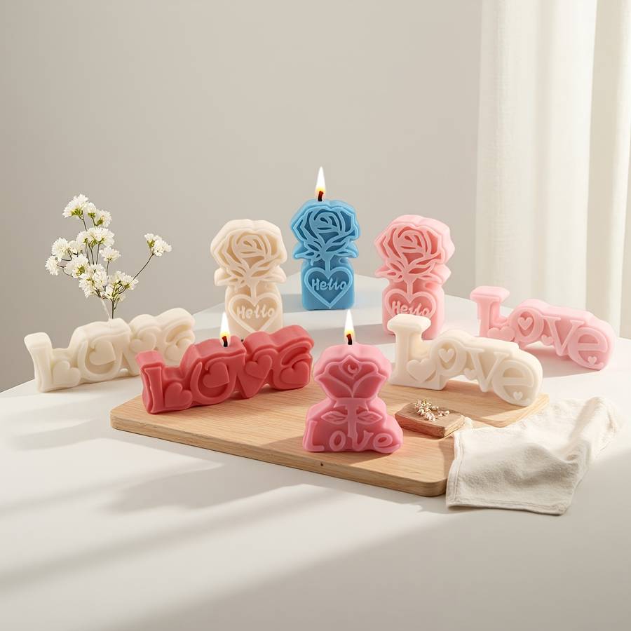 Suitable For Baking Molds Color Pink Style Hello Rose Heart