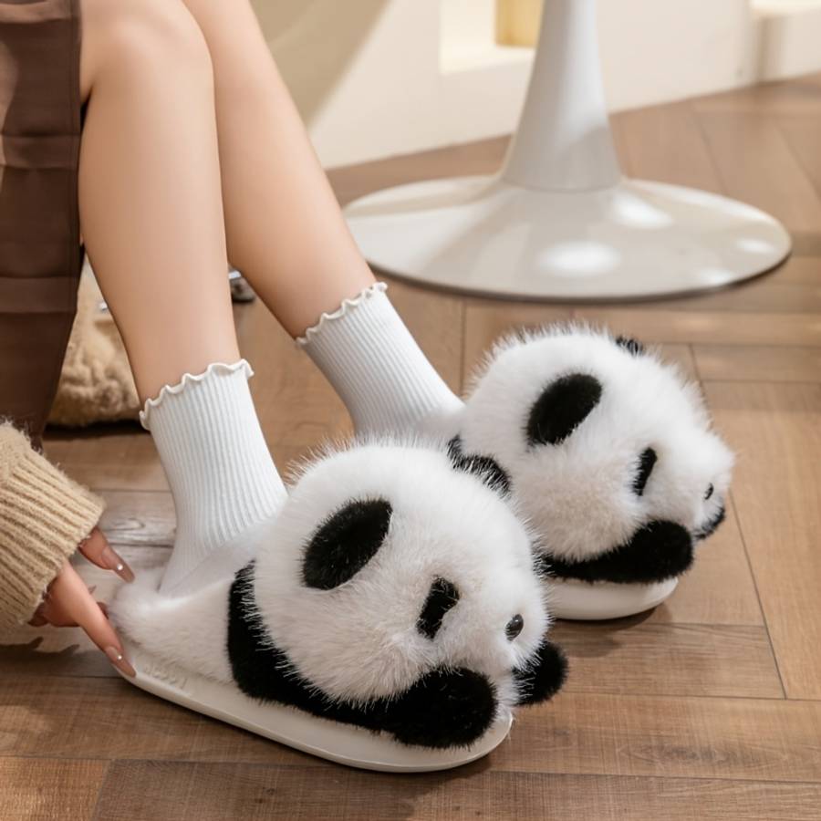 Cotton Slippers Color Black And White Sizeuk 1.5-2