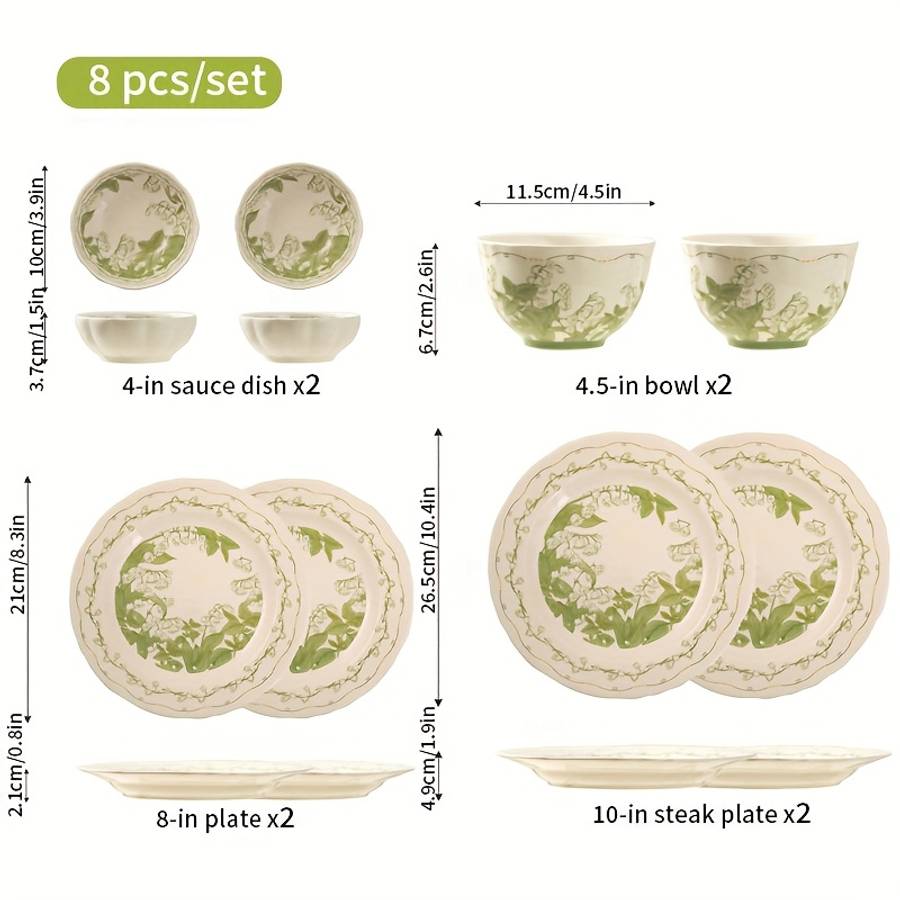Bowl Color 2Person 8Pc Set