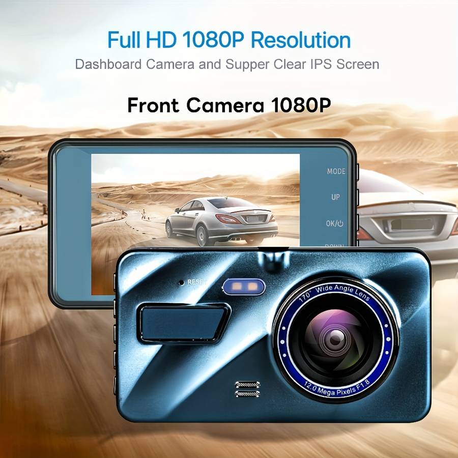 Dashcam Items 4 Inch Alloy Dual Recording   64Gb Memory Card