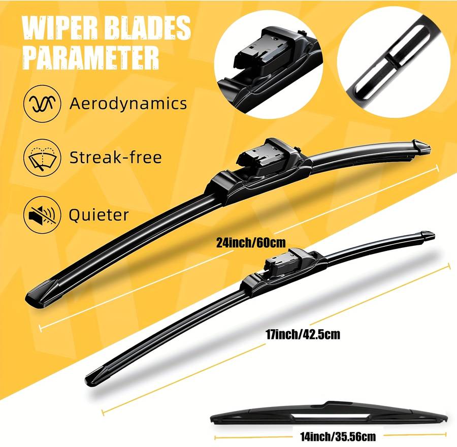 Windshield Wipers Size 60.96Cm  43.18Cm  35.56Cm B5