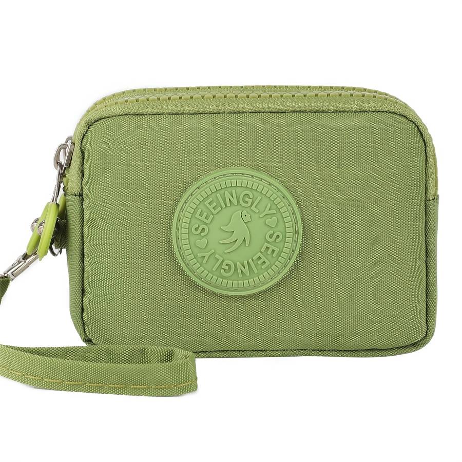 1pc 1 set of elegant retro style coin wallet -3 zipper designs larger space small coin pocket wit