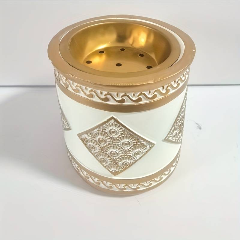 Incense Burner Color  White Golden