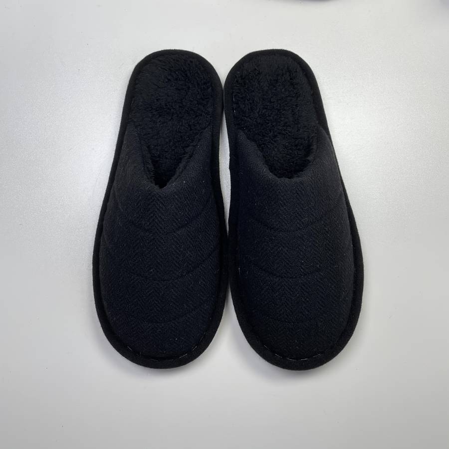 Cotton Slippers Color Black Sizeuk 7.5-8