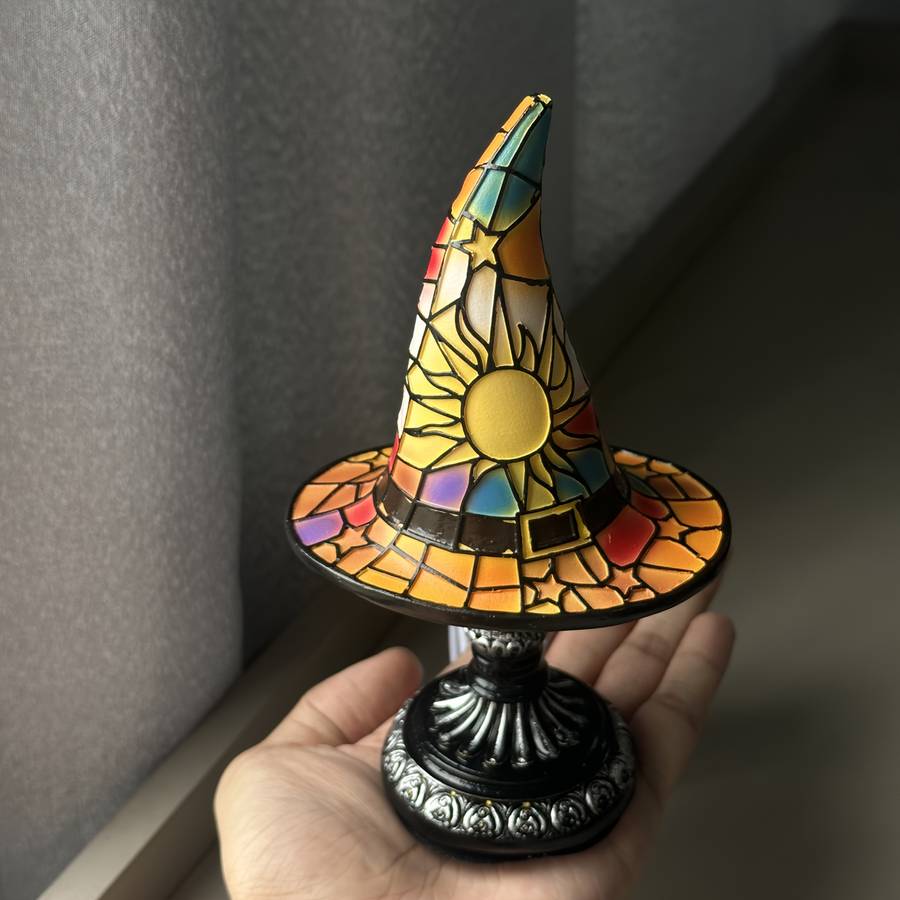 Halloween Decorations Color Witch Hat Light Red Size Large 30Cm