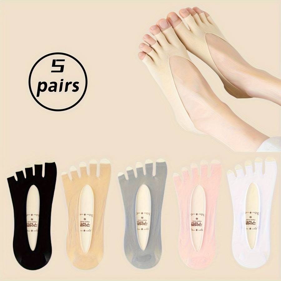 Women S Socks Color 5 Pairs Black Size Onesize