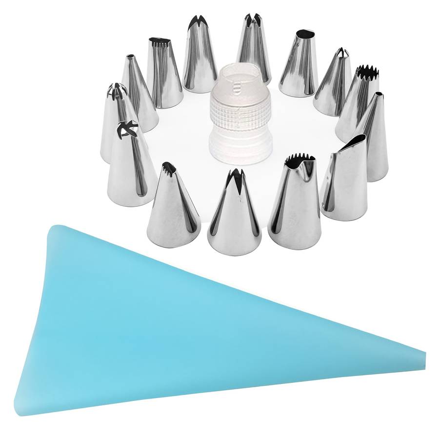 Professional Cake Decorating Head Style New 14 Mouth Eva Blue 16 Piece Set