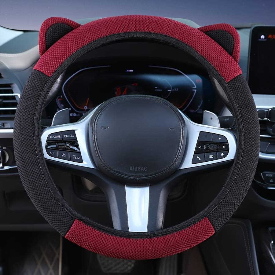 Car Steering Wheel Cover Red+White