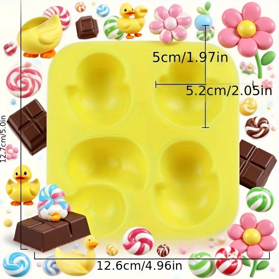 Suitable For Baking Molds Color Yellow   4 Ducks In A Row
