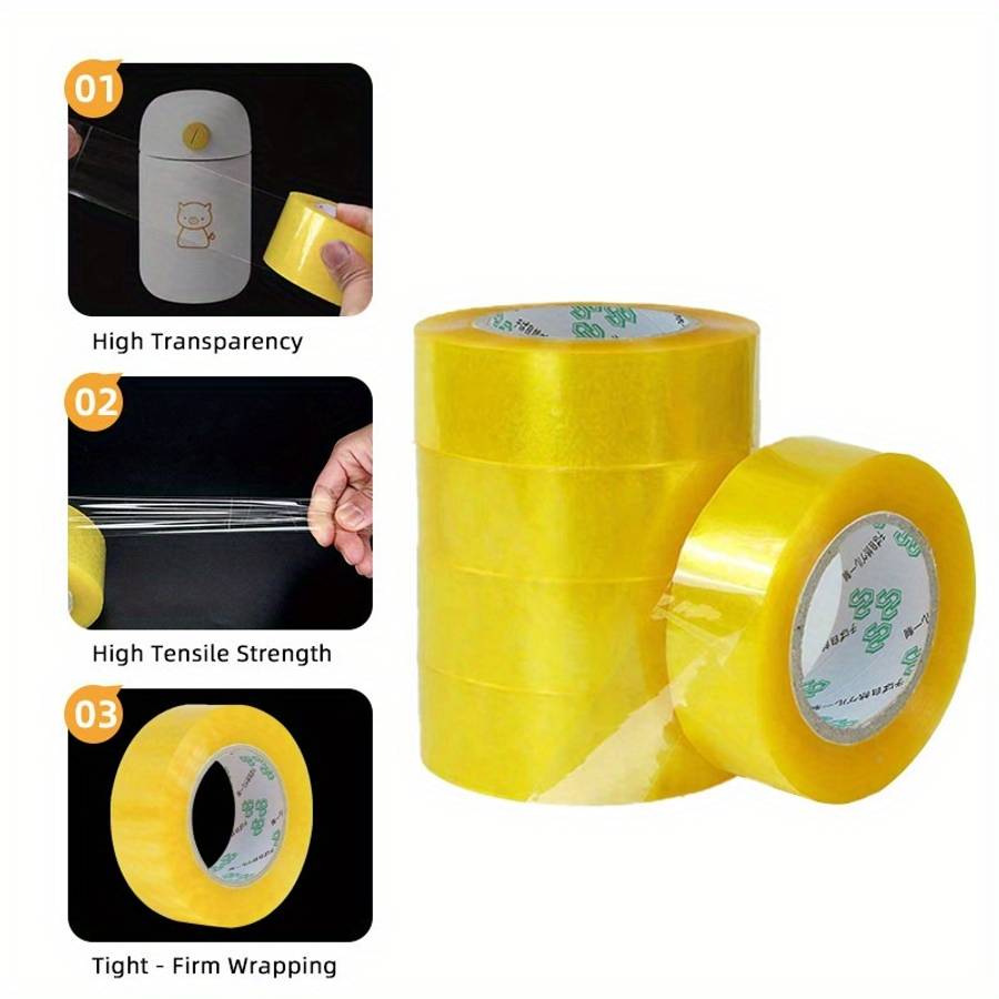 Adhesive Tape Model 5 Rolls Of Slightly Yellow Tape *With Cutter